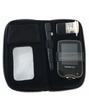 Pochette pour pompe insuline ou lecteur de glycémie, protège les dispositifs de soin des diabétiques et allergiques. Fenêtre tra