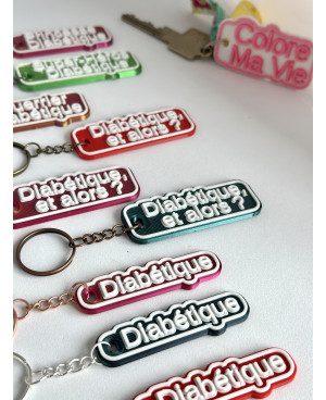 Porte clés colorés spécial diabète